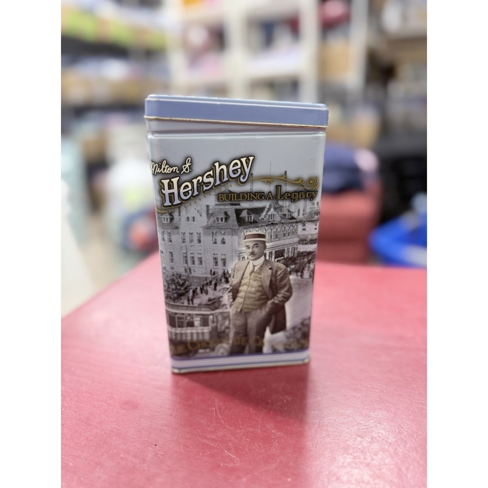 Hershey's 1996 Collectible Tin 7"x 4" x 2.5 Milton S. Hershey Building a Legacy
